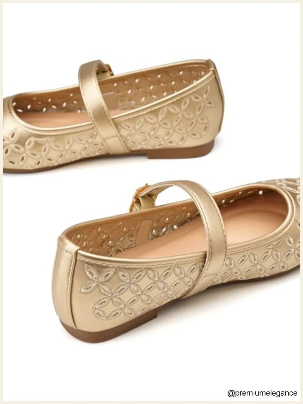 Breathable Cutout Mary Jane Flats with Memory Foam Cushioned Insole